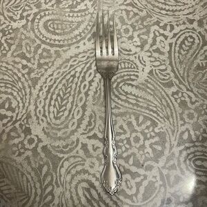Retroneu stainless steel dinner‎ Fork 18-8 Korea flower pattern